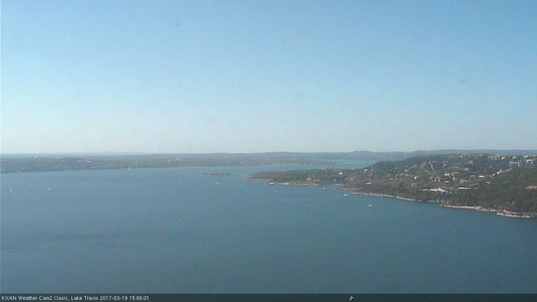 Lake Travis webcam, March 19, 2017 2:30 PM CT