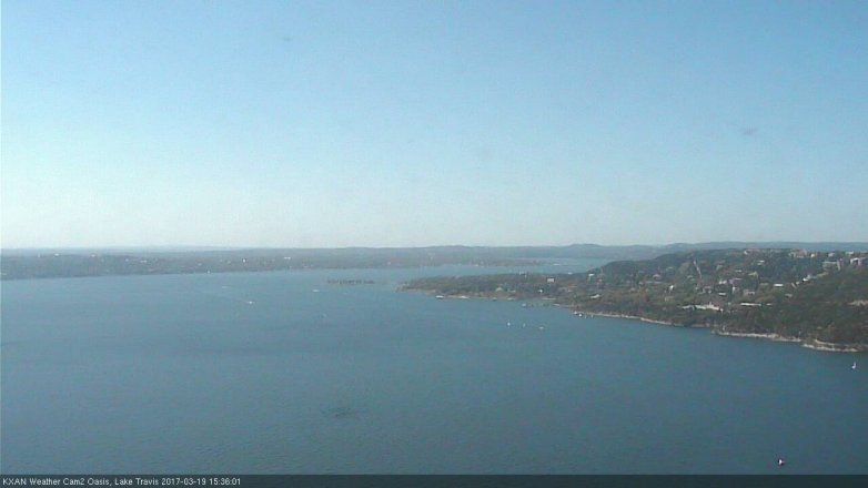Lake Travis webcam, March 19, 2017 2:50 PM CT