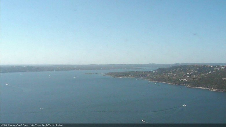 Lake Travis webcam, March 19, 2017 2:55 PM CT