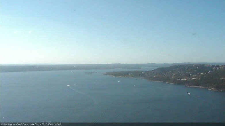 Lake Travis webcam, March 19, 2017 3:55 PM CT