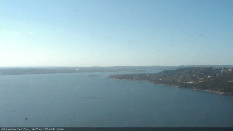 Lake Travis webcam, March 19, 2017 4:00 PM CT