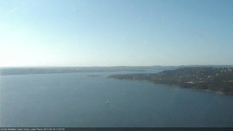 Lake Travis webcam, March 19, 2017 4:15 PM CT