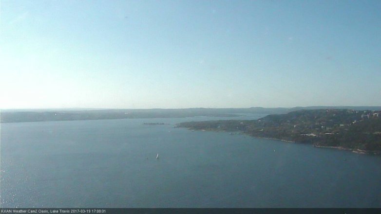 Lake Travis webcam, March 19, 2017 4:25 PM CT