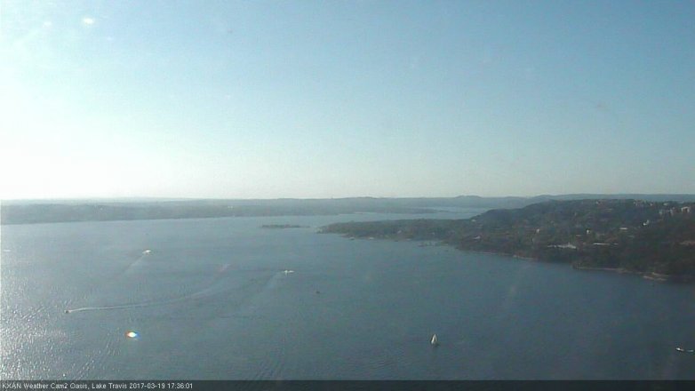 Lake Travis webcam, March 19, 2017 4:40 PM CT