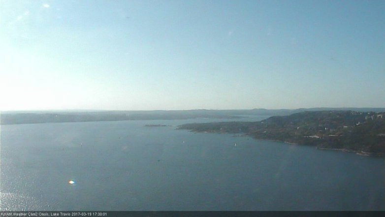 Lake Travis webcam, March 19, 2017 4:45 PM CT