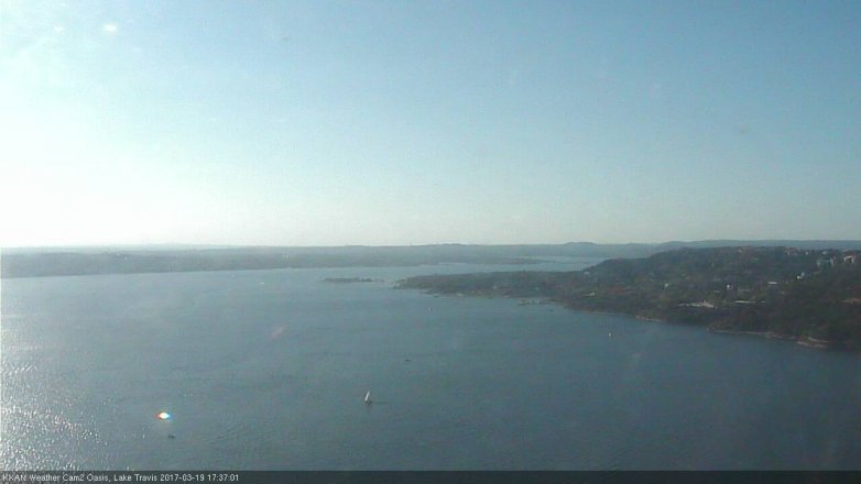 Lake Travis webcam, March 19, 2017 4:55 PM CT