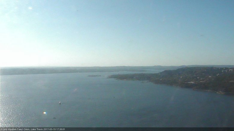Lake Travis webcam, March 19, 2017 5:05 PM CT