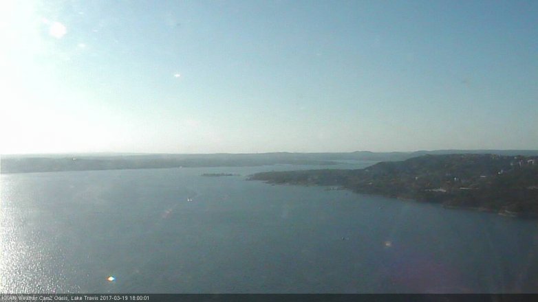 Lake Travis webcam, March 19, 2017 5:15 PM CT