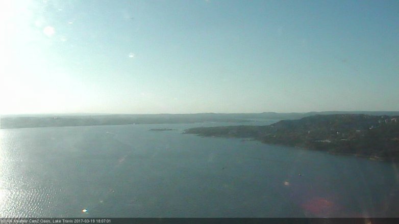 Lake Travis webcam, March 19, 2017 5:20 PM CT