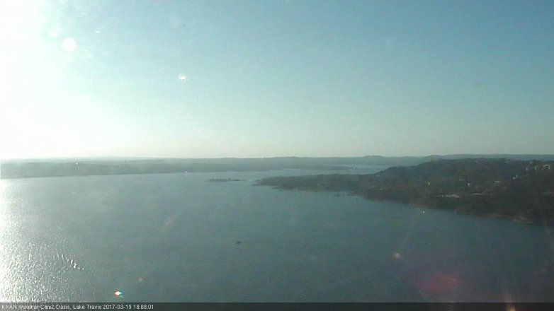Lake Travis webcam, March 19, 2017 5:40 PM CT