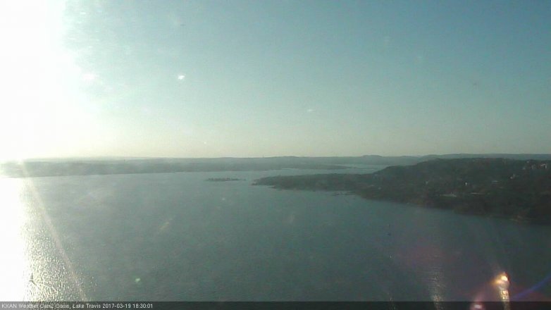 Lake Travis webcam, March 19, 2017 5:45 PM CT