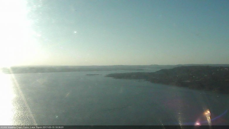 Lake Travis webcam, March 19, 2017 5:55 PM CT