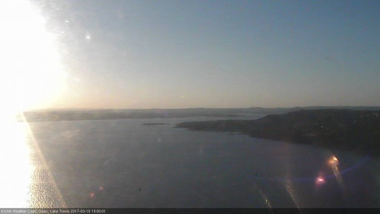 Lake Travis webcam, March 19, 2017 6:20 PM CT