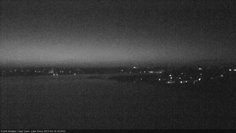 Lake Travis webcam, March 19, 2017 7:45 PM CT