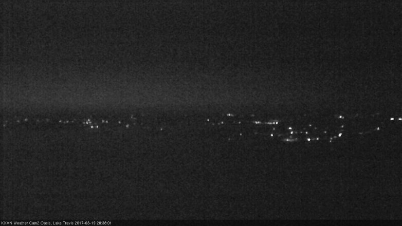 Lake Travis webcam, March 19, 2017 8:00 PM CT