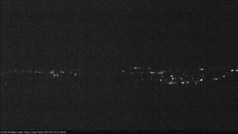 Lake Travis webcam, March 19, 2017 8:30 PM CT