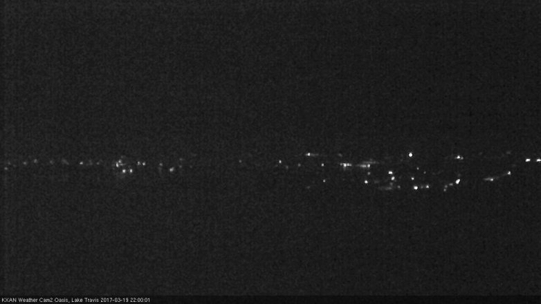 Lake Travis webcam, March 19, 2017 9:20 PM CT
