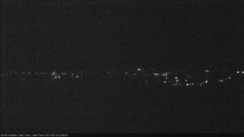 Lake Travis webcam, March 19, 2017 9:40 PM CT