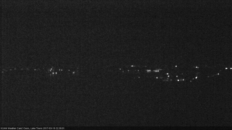 Lake Travis webcam, March 19, 2017 9:45 PM CT