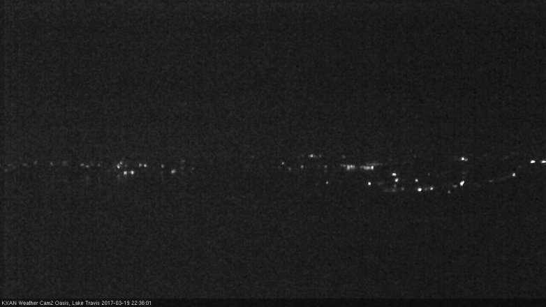 Lake Travis webcam, March 19, 2017 9:50 PM CT