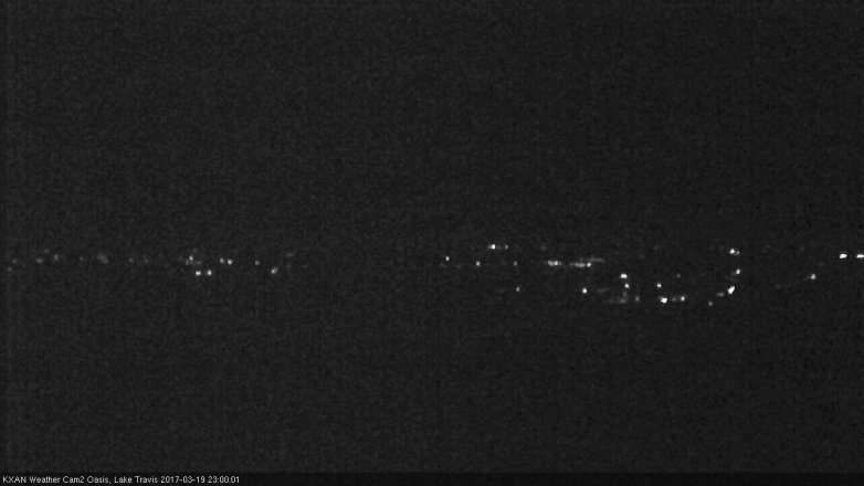 Lake Travis webcam, March 19, 2017 10:05 PM CT