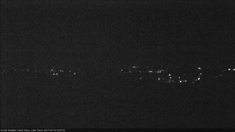 Lake Travis webcam, March 19, 2017 10:10 PM CT
