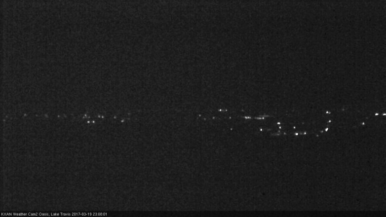 Lake Travis webcam, March 19, 2017 10:25 PM CT
