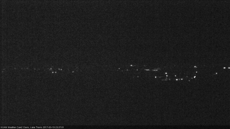 Lake Travis webcam, March 19, 2017 11:00 PM CT