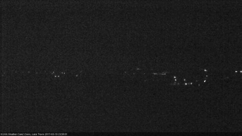 Lake Travis webcam, March 19, 2017 11:35 PM CT