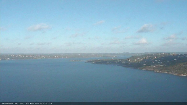 Lake Travis webcam, March 20, 2017 9:05 AM CT