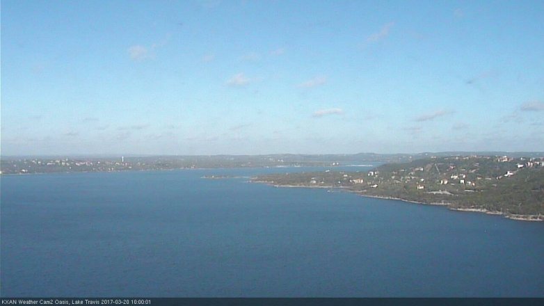 Lake Travis webcam, March 20, 2017 9:10 AM CT