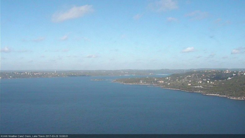 Lake Travis webcam, March 20, 2017 9:35 AM CT