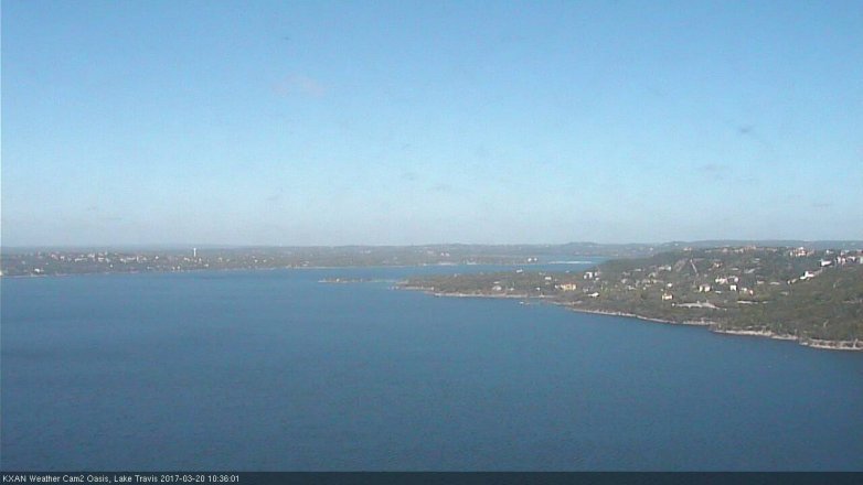 Lake Travis webcam, March 20, 2017 9:40 AM CT