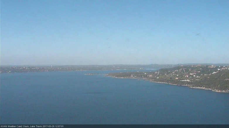 Lake Travis webcam, March 20, 2017 11:15 AM CT