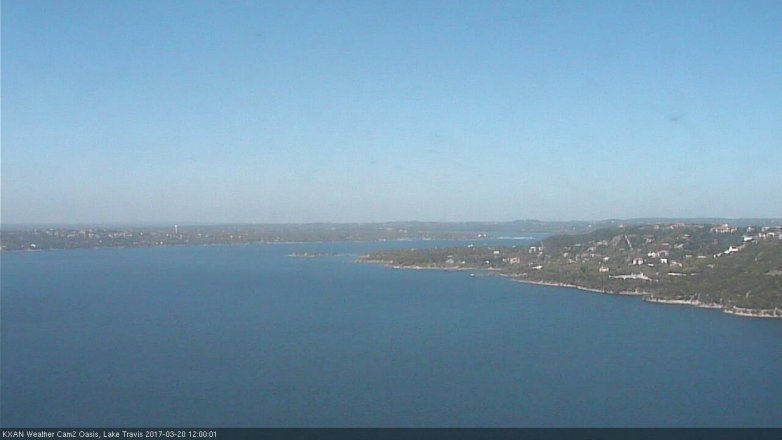 Lake Travis webcam, March 20, 2017 11:30 AM CT