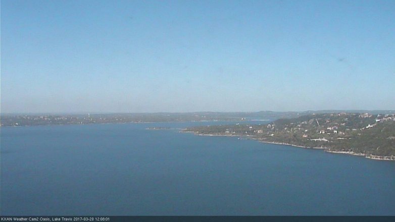 Lake Travis webcam, March 20, 2017 11:40 AM CT