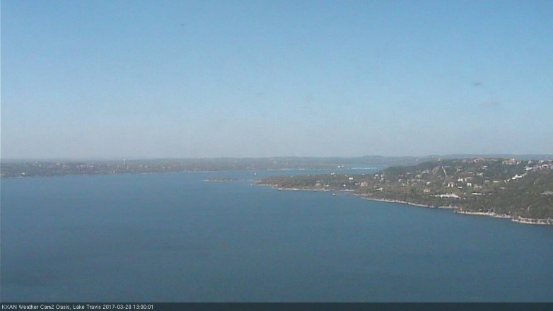 Lake Travis webcam, March 20, 2017 12:10 PM CT