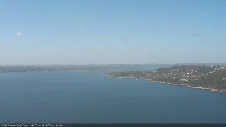 Lake Travis webcam, March 20, 2017 12:40 PM CT