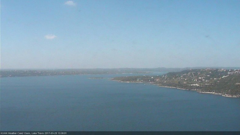 Lake Travis webcam, March 20, 2017 1:00 PM CT