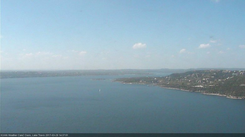 Lake Travis webcam, March 20, 2017 1:40 PM CT