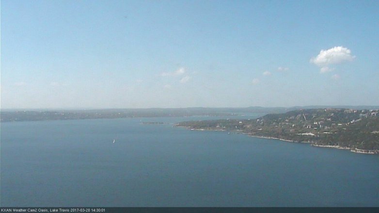 Lake Travis webcam, March 20, 2017 1:50 PM CT