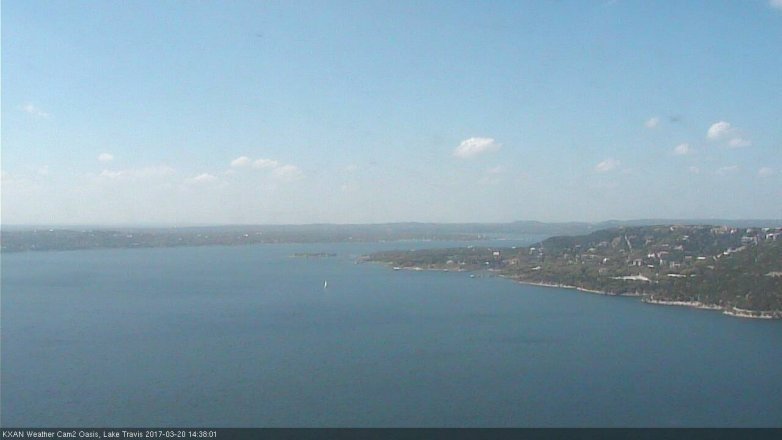 Lake Travis webcam, March 20, 2017 2:10 PM CT