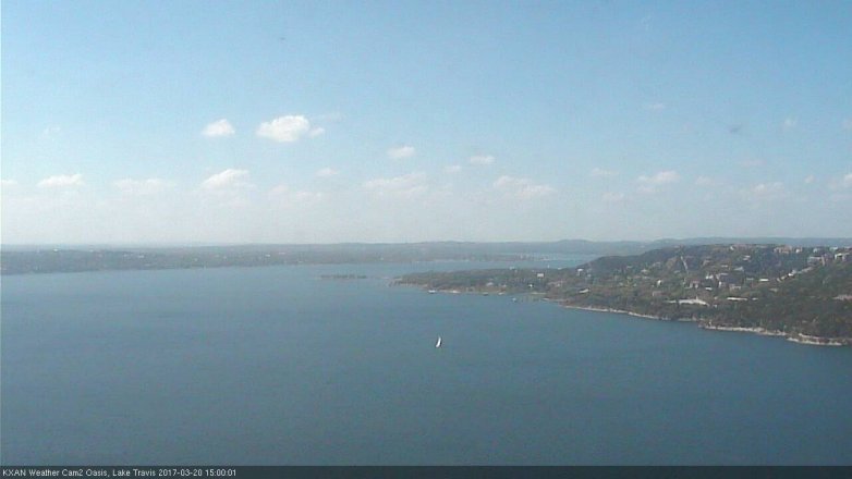 Lake Travis webcam, March 20, 2017 2:20 PM CT