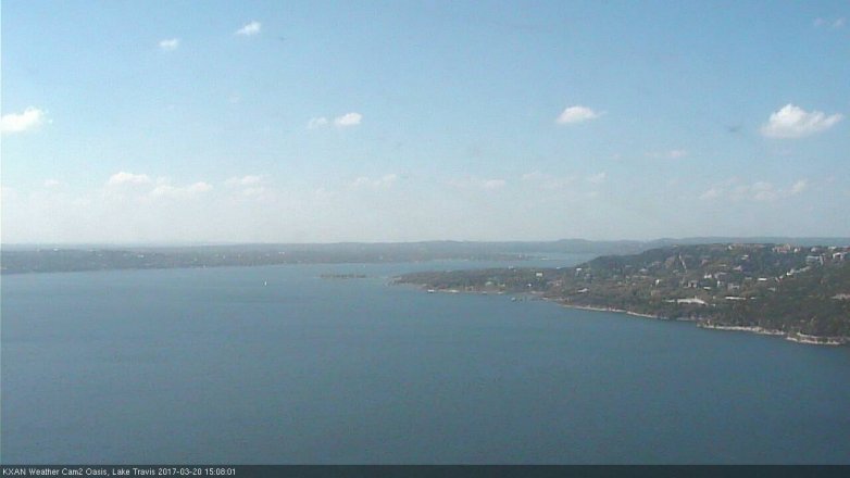 Lake Travis webcam, March 20, 2017 2:25 PM CT