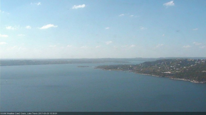 Lake Travis webcam, March 20, 2017 2:40 PM CT