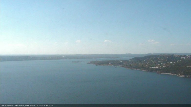 Lake Travis webcam, March 20, 2017 3:10 PM CT
