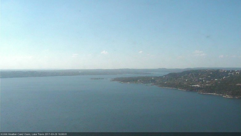 Lake Travis webcam, March 20, 2017 3:25 PM CT