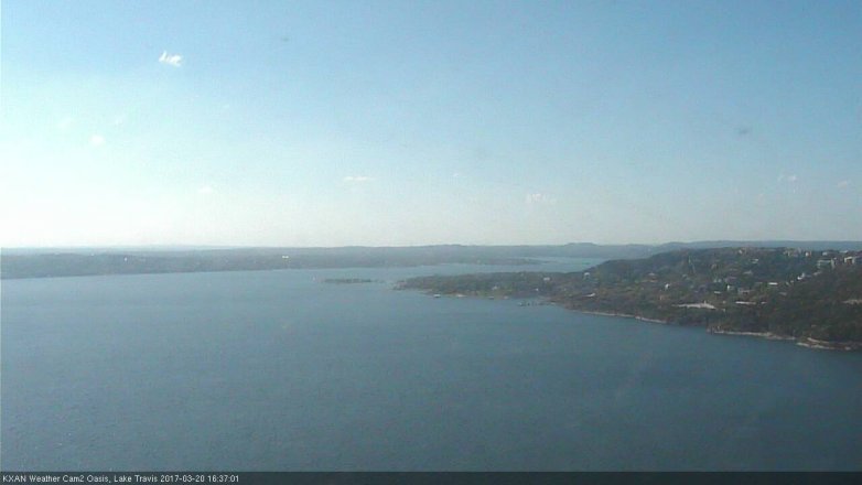 Lake Travis webcam, March 20, 2017 3:40 PM CT