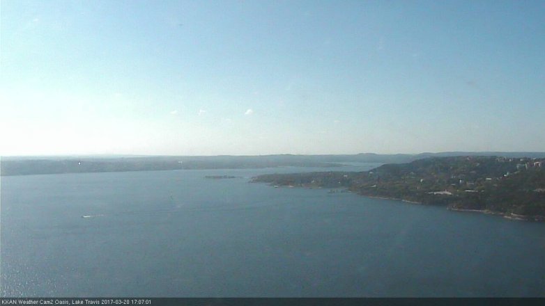 Lake Travis webcam, March 20, 2017 4:10 PM CT