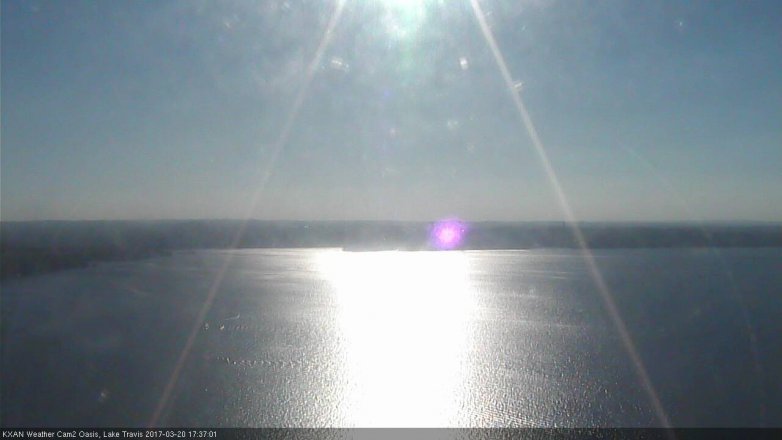 Lake Travis webcam, March 20, 2017 4:55 PM CT